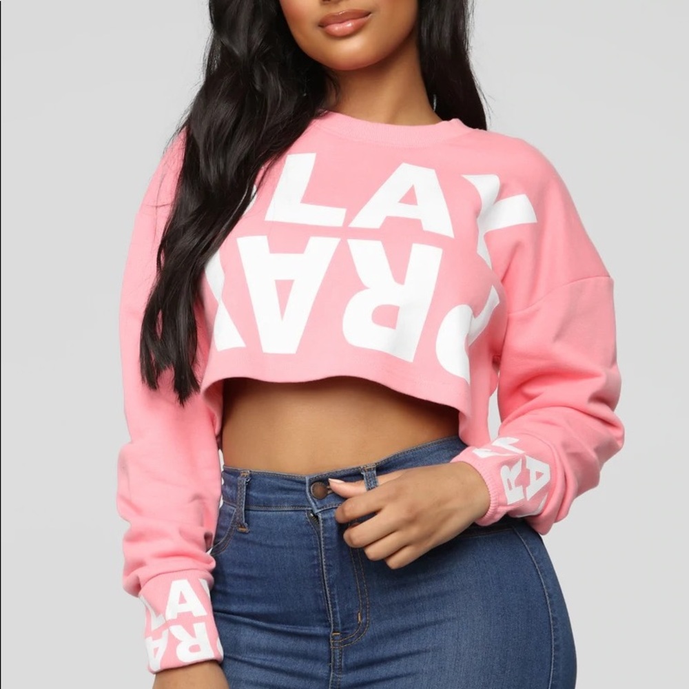 Fashion Nova Pray then Slay Sweatshirt (Medium)